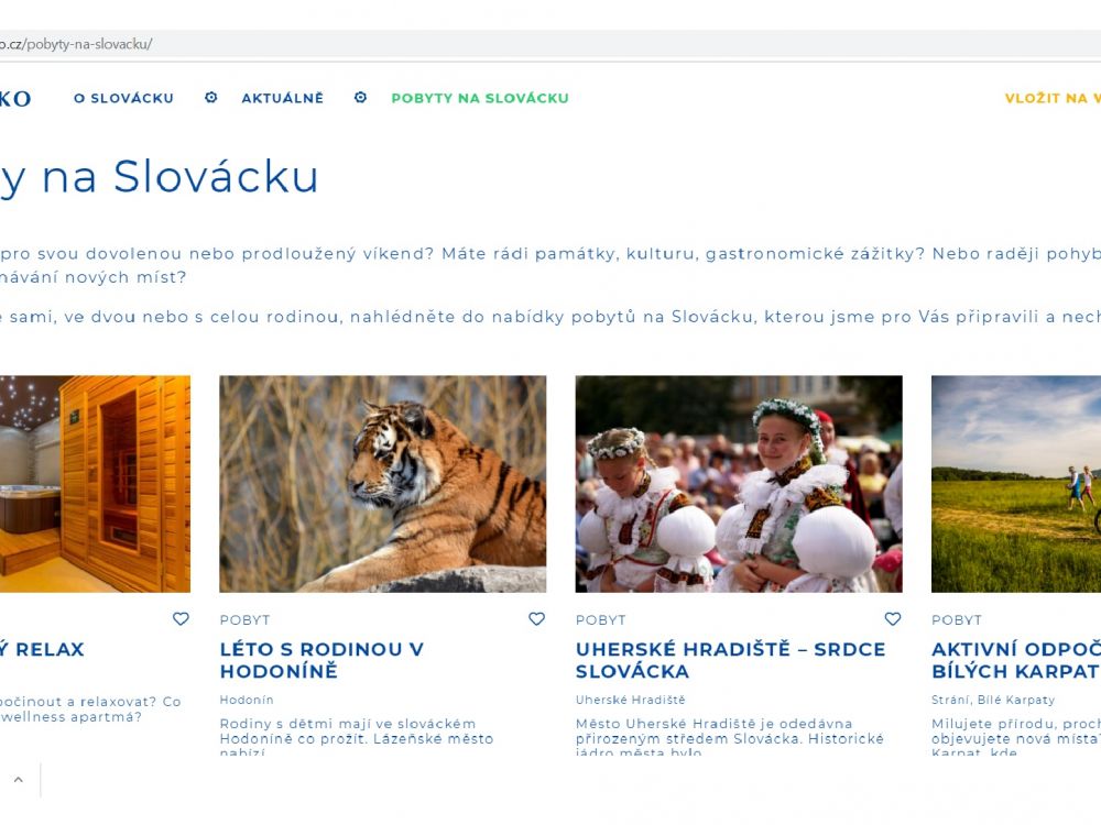 Web Slovácka provozuje poptávkový systém ubytovatelů